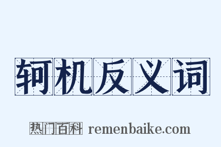 轲机反义词是什么意思的图片